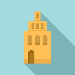 Wall Mural - Riga building tower icon. Flat illustration of Riga building tower vector icon for web design