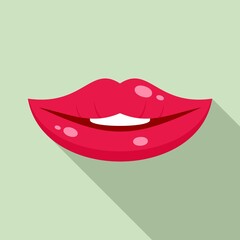 Wall Mural - Kiss icon. Flat illustration of kiss vector icon for web design