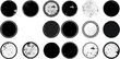 © miloje - Grunge circle stamps collection . Vector