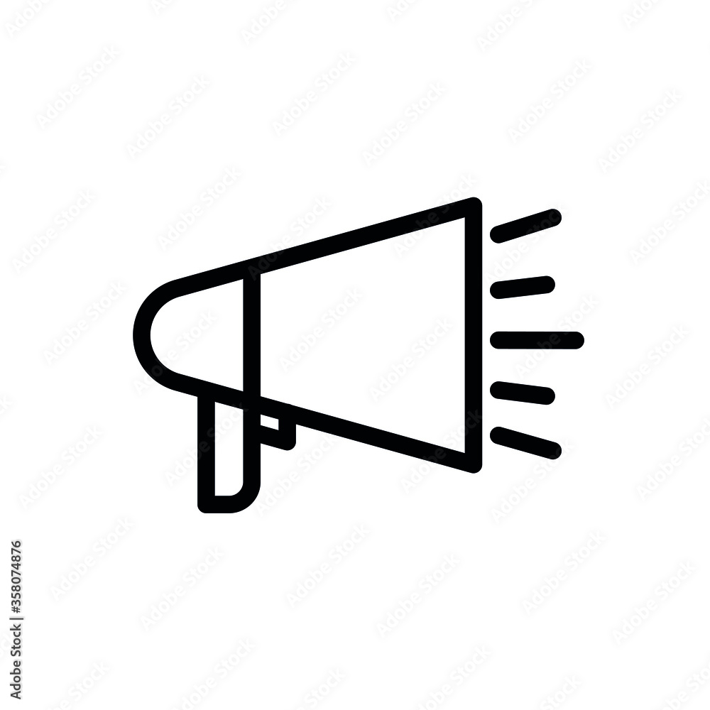 Megaphone, advertisement line flat vector icon for mobile application ...