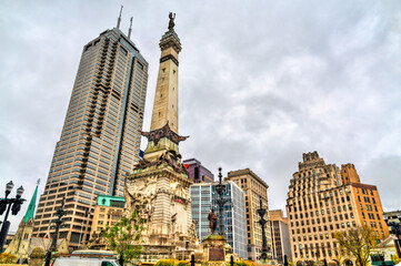 Canvas Print - Soldiers and Sailors Monument in Indianapolis - Indiana, United States