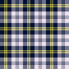 Tartan seamless pattern. Three colors (blue-yellow-white).