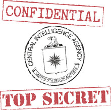 Grunge Stamps 'CIA', 'confidential', 'top Secret'
