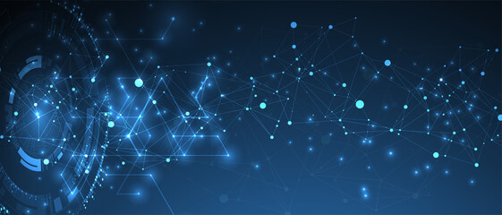 Abstract technology background. Hi-tech communication concept futuristic digital innovation background. Vector illustration