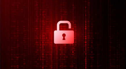 Wall Mural - Abstract Vector Red Background. Malware, or Hack Attack Concept