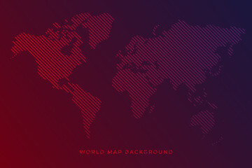 Sticker - Abstract computer graphic World map gradient lines. Vector illustration. EPS 10