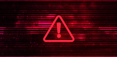 Abstract Vector Red Background. Malware, or Hack Attack Concept