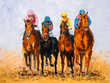 Oil Painting - Horse Racing