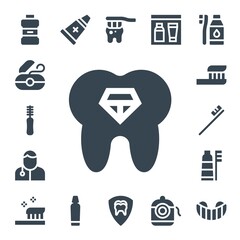 Wall Mural - Modern Simple Set of dental Vector filled Icons