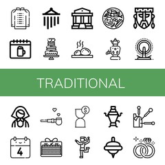 Canvas Print - traditional simple icons set