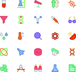 
Science Colored Vector Icons 1
