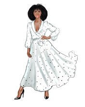 African American Woman In Polka Dot Dress.