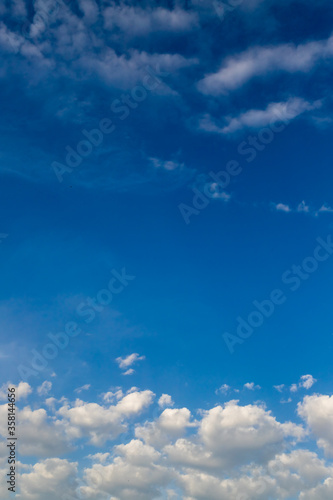 Blue sky and white clouds.