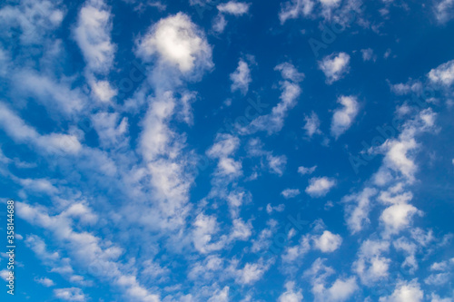 Blue sky and white clouds.