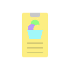 Poster - Ice cream, smartphone, menu icon. Simple color vector elements of freeze sweet icons for ui and ux, website or mobile application