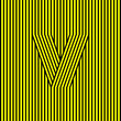 © Nataly - V logo. V monogram consist of contrast stripes. Optical illusion. Network, web, UI icon.