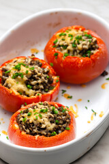 Wall Mural - baked tomatoes filled with lentils