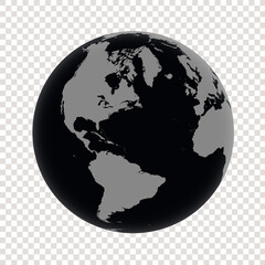 black planet eart isolated eps 10