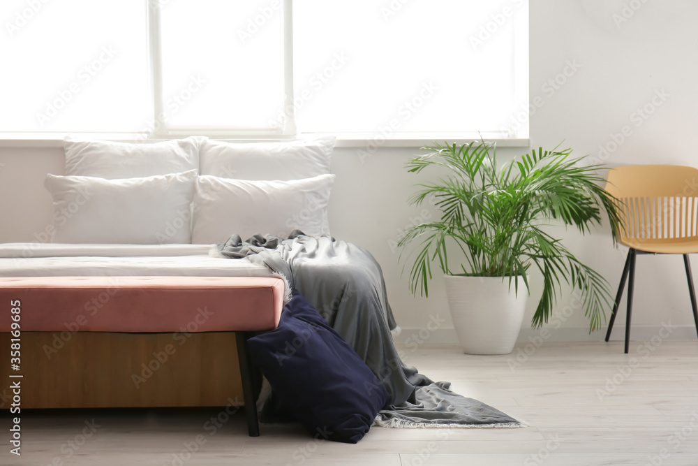 Stylish interior of modern bedroom