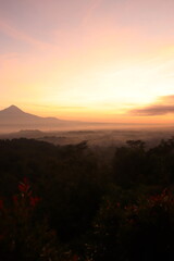 Poster - Lever de soleil à Yogyakarta, Indonésie