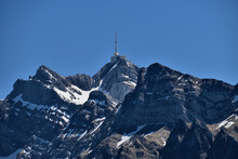Säntis Der Höchste Berg In Der Ostschweiz Bei Strahlend Blauem Himmel 7.5.2020
