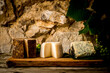 Three varieties of artisan spanish cheese