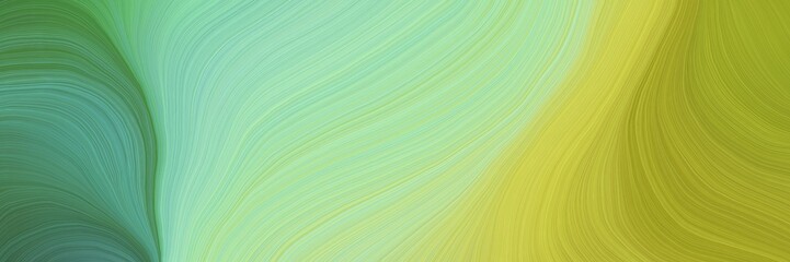 Wall Mural - colorful and elegant vibrant artistic art design graphic with curvy background illustration with light green, yellow green and pale green color