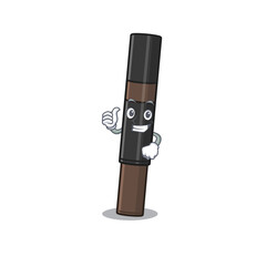 Sticker - Eyebrow pencil cartoon character design showing OK finger