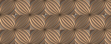 Wall Decoration Of Smooth Brown Flower Pattern
