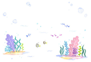 Plakat ryba koral sztuka morze
