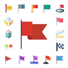 Poster - pennant icon set