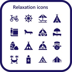 Wall Mural - Modern Simple Set of relaxation Vector filled Icons