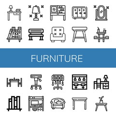 Sticker - Set of furniture icons