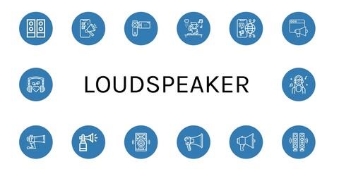 Canvas Print - loudspeaker simple icons set