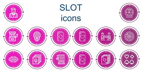 Editable 14 slot icons for web and mobile