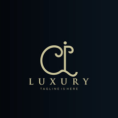 CI Luxury initial letter logo design