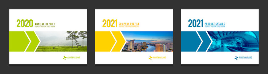 Wall Mural - Cover design for annual report business catalog company profile brochure magazine flyer booklet poster banner. A4 landscape template design element cover vector.