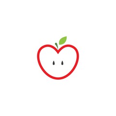 Canvas Print - Apple illustration logo