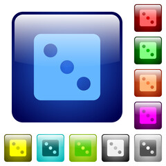 Sticker - Dice three color square buttons