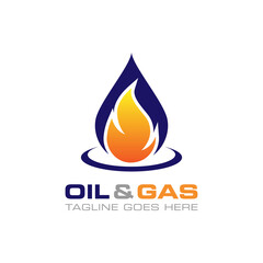 Wall Mural - Oil and gas logo design template