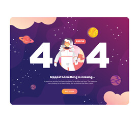 Wall Mural - vector illustration of spaceman with flag in outer space with stars, moon, constellation on backgrou