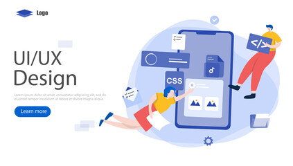 UX / UI Design Vector Illustration Concept, Suitable for web landing page, ui, mobile app, editorial design, flyer, banner, and other related occasion