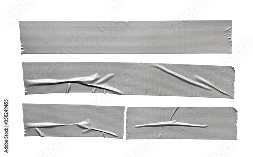 Fotomural Silver grey repair duct tape pieces isolated