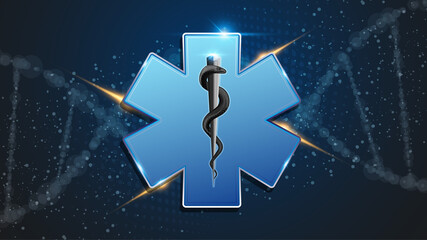 Wall Mural - abstract emergency medical services concept design background