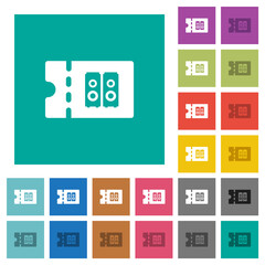 Sticker - Hi-fi shop discount coupon square flat multi colored icons