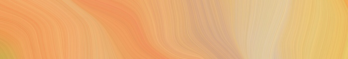 Aufkleber - wide colored banner with waves. contemporary waves design with sandy brown, khaki and burly wood color