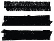 © miloje - Grunge Paint stripe . Vector brush Stroke . Distressed banner . Black isolated paintbrush collection . Modern Textured shape . Dry border in Black .