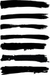 © miloje - Grunge Paint stripe . Vector brush Stroke . Distressed banner . Black isolated paintbrush collection . Modern Textured shape . Dry border in Black .