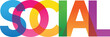 © Avi - Colored rainbow text. Vector banner. Corporate concept. Gradient Text. Transparency Letters
