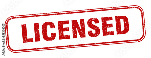 Cuadros en Lienzo licensed stamp. licensed square grunge sign. label